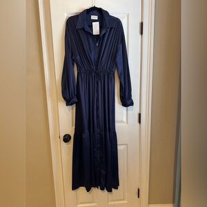 First Love Deep Blue Maxi Dress